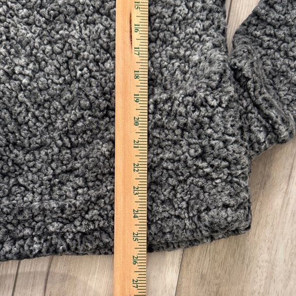 Original Weatherproof Vintage Women’s XS Grey Sherpa Quarter Zip Pullover - Picture 14 of 15